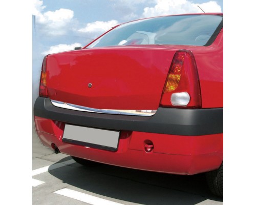 Dacia Logan I 2005-2008 Накладка нижньої кромки кришки багажника (нерж.) - 48495-11