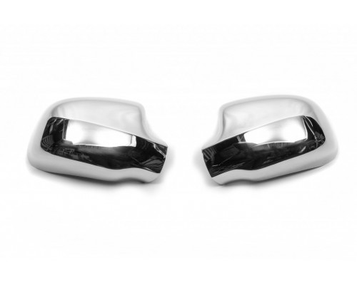 Накладки на дзеркала (2 шт, нерж.) для Dacia Logan III 2013+ - 50697-11