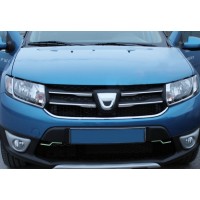 Накладки на решетку (4 шт, нерж.) для Dacia Logan MCV 2013+