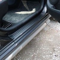 Накладки на дверные пороги EuroCap (4 шт, ABS) для Dacia Sandero 2013-2020