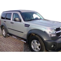 Бічні труби (2 шт., нерж) для Dodge Nitro 2007+