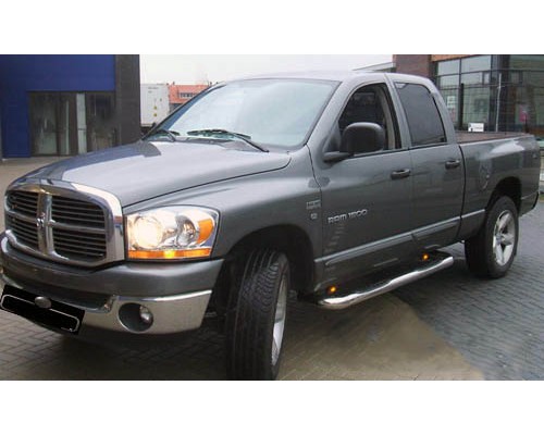 Бічні труби кутові (2 шт., нерж) для Dodge RAM