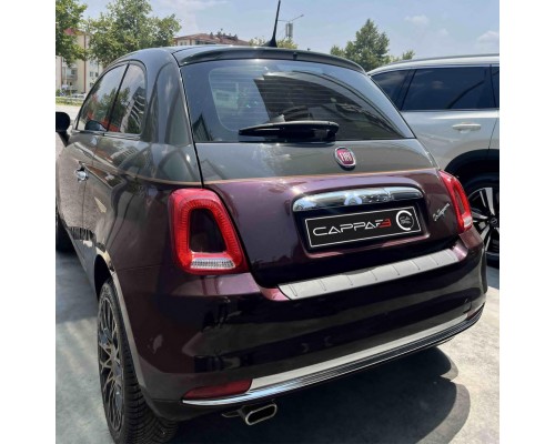 Накладка на задний бампер EuroCap (ABS) для Fiat 500/500L