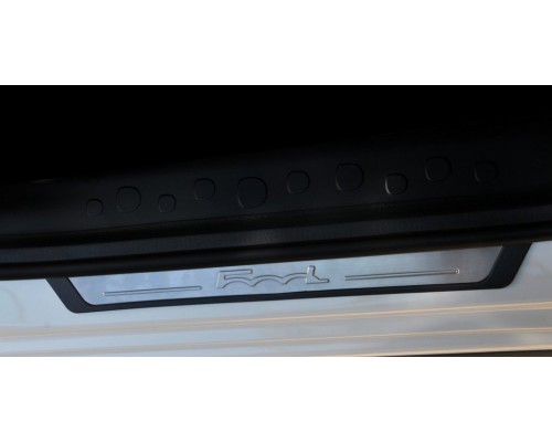Накладки на пороги 500L (OmsaLine, 4 шт., нерж) для Fiat 500/500L - 50184-11