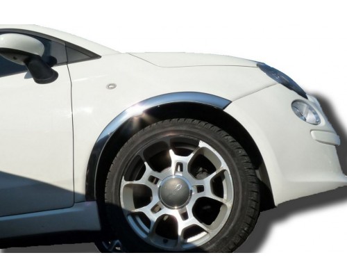 Накладки на арки (4шт, нерж) для Fiat 500/500L
