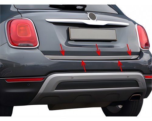 Кромка багажника (нерж) Carmos - Турецкая сталь для Fiat 500X