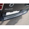 Накладки на задний бампер OmsaLine (нерж.) Матовая для Fiat Doblo I 2001-2005 - 56491-11