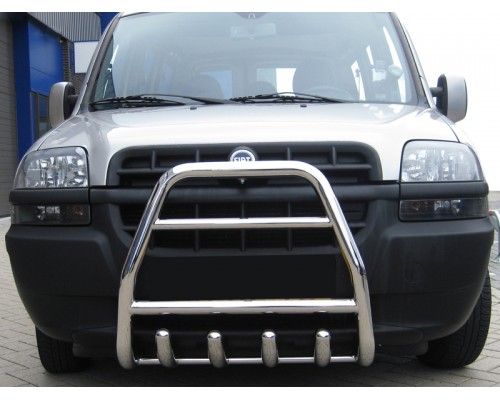 Передня дуга QT007 (нерж.) для Fiat Doblo I 2001-2005