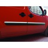 Молдинг дверной Узкая модель (4 шт, нерж) OmsaLine - Итальянская нержавейка для Fiat Doblo II 2005+ - 53400-11
