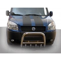 Передня дуга QT006 (нерж.) для Fiat Doblo II 2005+