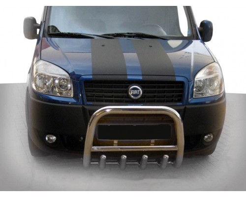Передня дуга QT006 (нерж.) для Fiat Doblo II 2005+