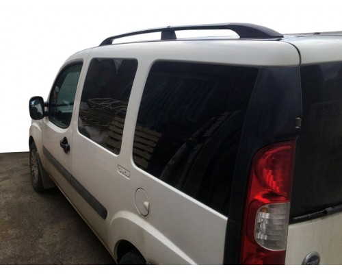 Рейлинги Черные Макси база, металлические ножки для Fiat Doblo II 2005+ - 53394-11