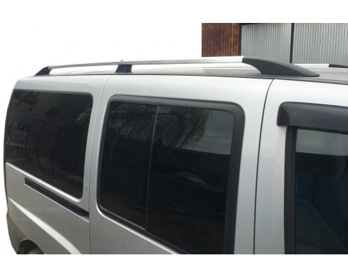 Рейлінги Хром Максі база, металеві ніжки для Fiat Doblo II 2005+