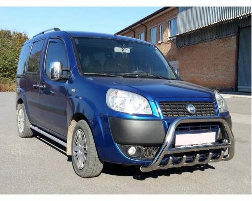 Кенгурятник WT003 (нерж.) 60 мм для Fiat Doblo II 2005+