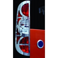 Накладки на стопы (2 шт, сталь) OmsaLine - итальянская нержавейка для Fiat Doblo II 2005+