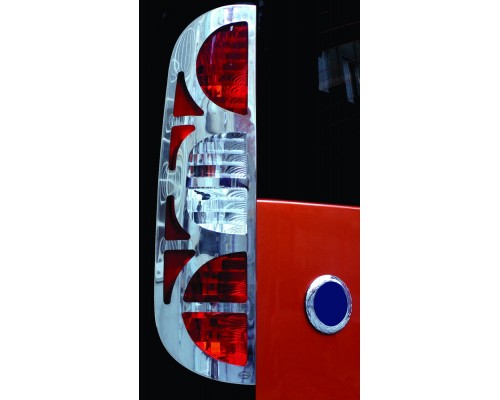 Накладки на стопы (2 шт, сталь) OmsaLine - итальянская нержавейка для Fiat Doblo II 2005+ - 53389-11