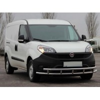 Передній захист ST016-3 (нерж.) 42/42 мм для Fiat Doblo III nuovo 2010+ та 2015+