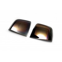 Накладки на дзеркала Чорний хром (2 шт, пласт) для Fiat Doblo III nuovo 2010+ та 2015+