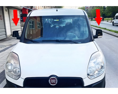 Накладки на зеркала BMW-Style (2 шт) для Fiat Doblo II 2010-2022 гг