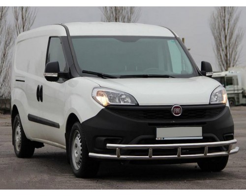 Передній захист ST016-3 (нерж.) 60/60 мм для Fiat Doblo III nuovo 2010+ та 2015+