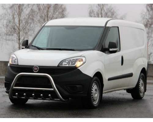 Кенгурятник WT003 (нерж.) 51 мм для Fiat Doblo III nuovo 2010+ та 2015+