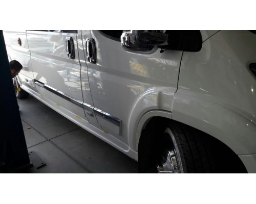 Боковые пороги под покраску (Meliset) для Fiat Ducato 2006↗ и 2014↗ гг.