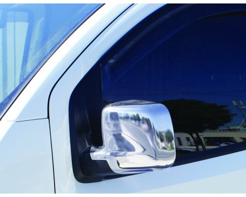 Накладки на зеркала Полные (2 шт) Carmos - Хромированный пластик для Fiat Fiorino/Qubo 2008+ - 49210-11