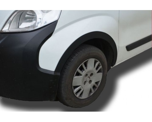Накладки на арки (4 шт, чорні) 2 бічні двері, Металеві для Fiat Fiorino/Qubo 2008+