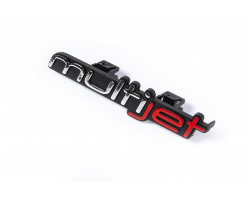 Значек Multijet (на защелках) JET - темнокрасный для Fiat Linea 2006+ и 2013+ - 56371-11