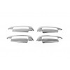 Накладки на ручки с верхушкой (8 деталей, нерж.) Carmos - Турецкая сталь для Fiat Linea 2006+ и 2013+ - 53471-11