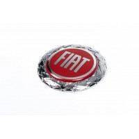 Значок (червоний, самоклейка) 75 мм для Fiat Linea 2006+ та 2013+