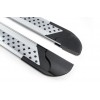 Боковые пороги Vision New Grey (2 шт., алюминий) для Fiat Panda 2011+
