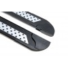 Боковые пороги Vision New Black (2 шт., алюминий) для Fiat Panda 2011+