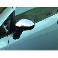 Накладки на зеркала (2 шт, нерж.) OmsaLine - Итальянская нержавейка для Fiat Punto Grande/EVO 2006+ и 2011+