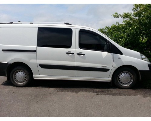 Бічні труби BB001 (2 шт, нерж) 60 мм, коротка база для Fiat Scudo 2007-2015