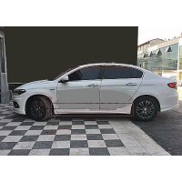 Бічні пороги (під фарбування) для Fiat Tipo 2016+