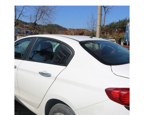 Накладки на задние окна EuroCap (2 шт, ABS) для Dacia Duster 2008-2018 гг.