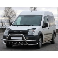 Кенгурятник з подвійними вусами WT003-Plus-2 (нерж.) для Ford Connect 2010-2013