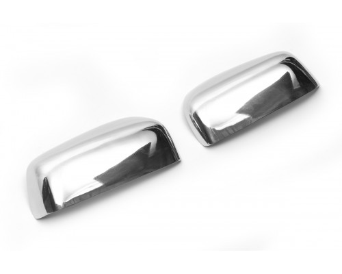 Накладки на зеркала вариант №2 (2 шт, нерж) для Ford Connect 2010-2013 - 56356-11