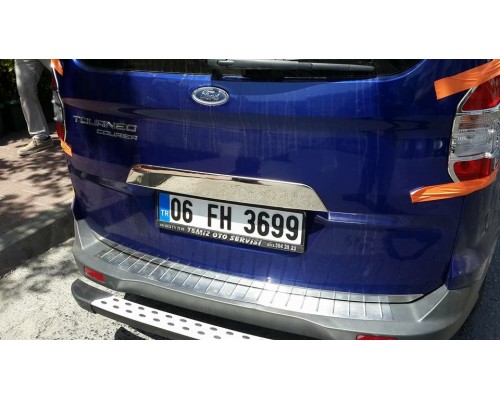 Планка над номером (нерж) Carmos - Турецкая сталь для Ford Courier 2014+