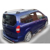 Бічні труби (2 шт, нерж) для Ford Courier 2014+