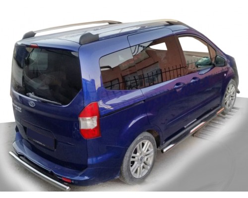 Бічні труби (2 шт, нерж) для Ford Courier 2014+