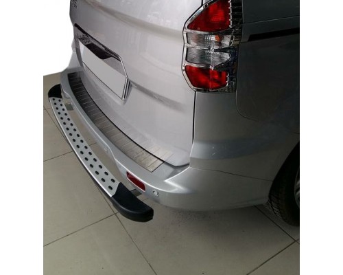 Накладка на задний бампер OmsaLine (матовая, нерж) для Ford Courier 2014+ - 51238-11