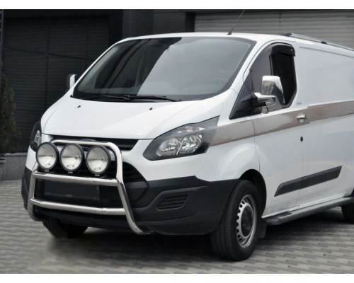 Кенгурятник WT022 (нерж.) для Ford Custom 2013+