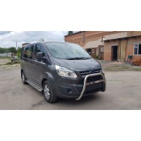 Кенгурятник WT006 (нерж) для Ford Custom 2013+