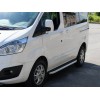 Боковые пороги Fullmond (2 шт., алюм.) Короткая база для Ford Custom 2013+ - 72994-11