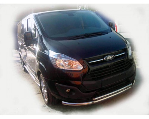 Передній захист ST014 (нерж.) 60/42 мм для Ford Custom 2013+
