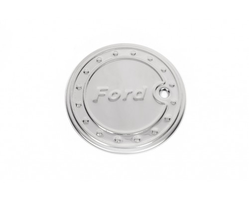 Накладка на лючок бензобака (нерж.) для Ford Fiesta 2002-2008 - 48552-11