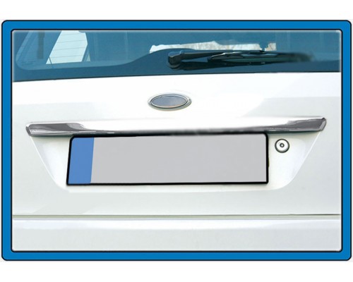 Накладка над номером (нерж.) Carmos - Турецкая сталь для Ford Fiesta 2002-2008 - 53704-11