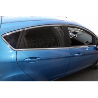 Верхние молдинги стекол (8 шт, нерж) для Ford Fiesta 2008-2017